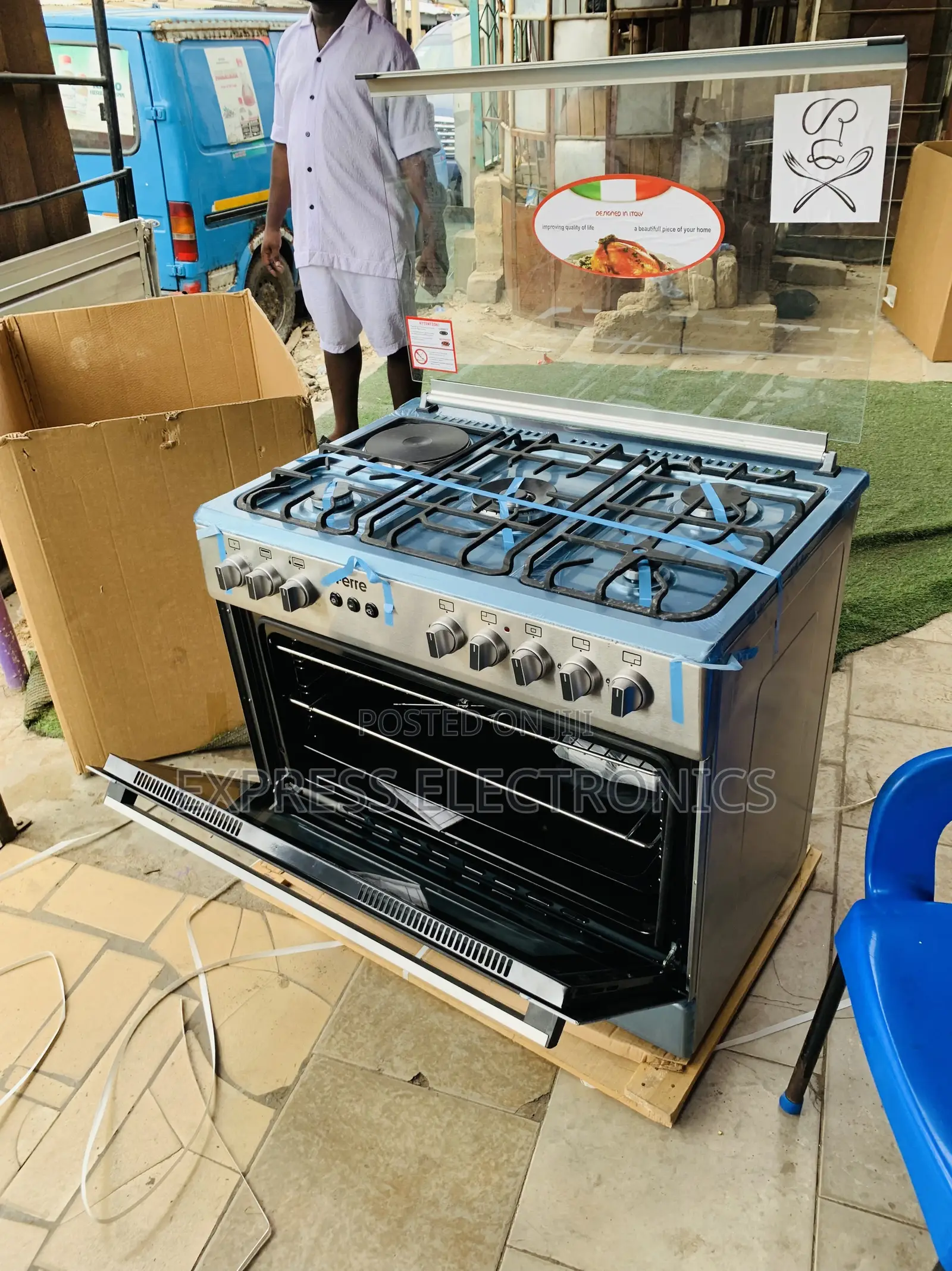 Available at Store Gas Electric Cooker Oven Grill 60/90 4-1