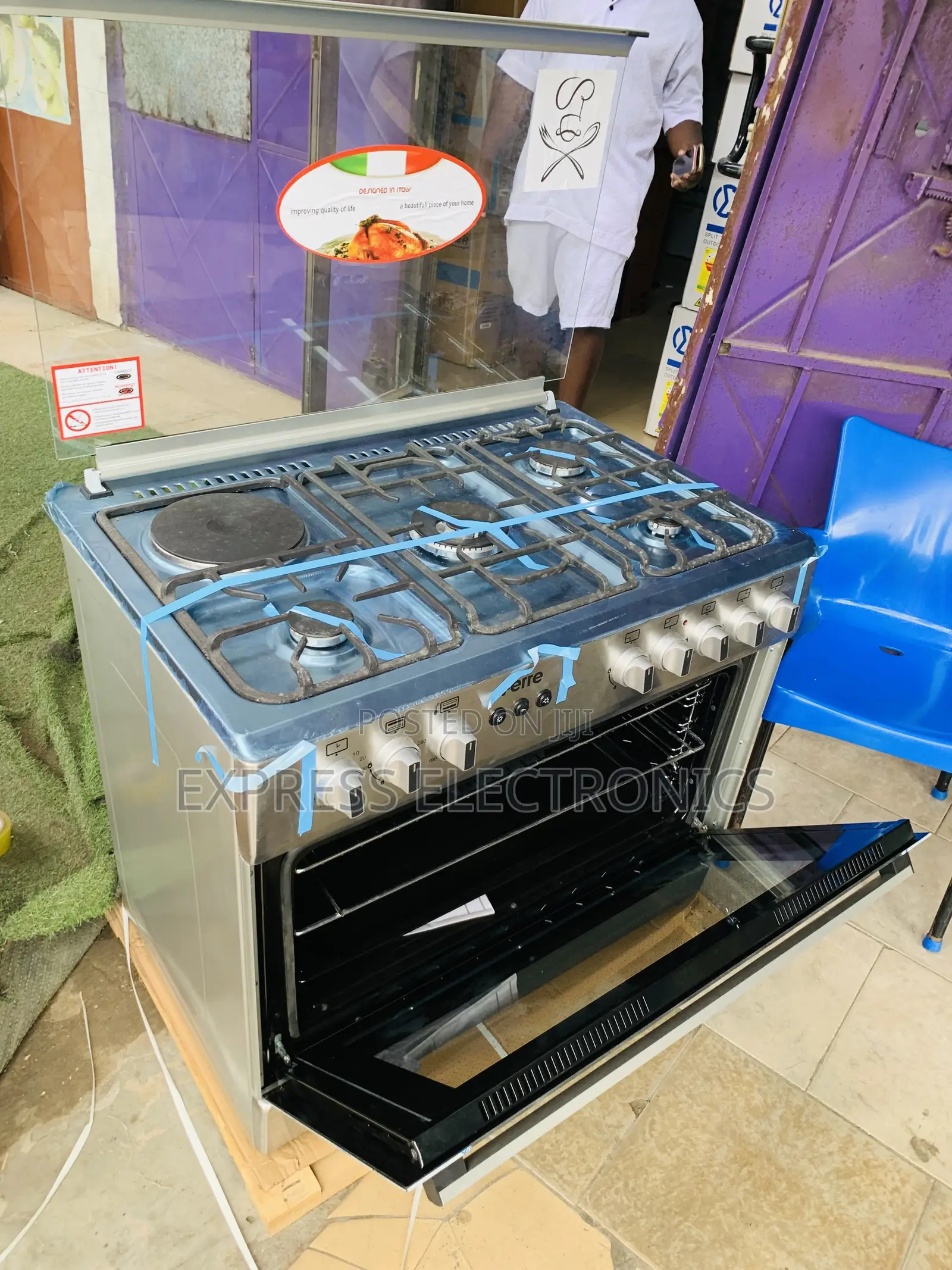 Available at Store Gas Electric Cooker Oven Grill 60/90 4-1