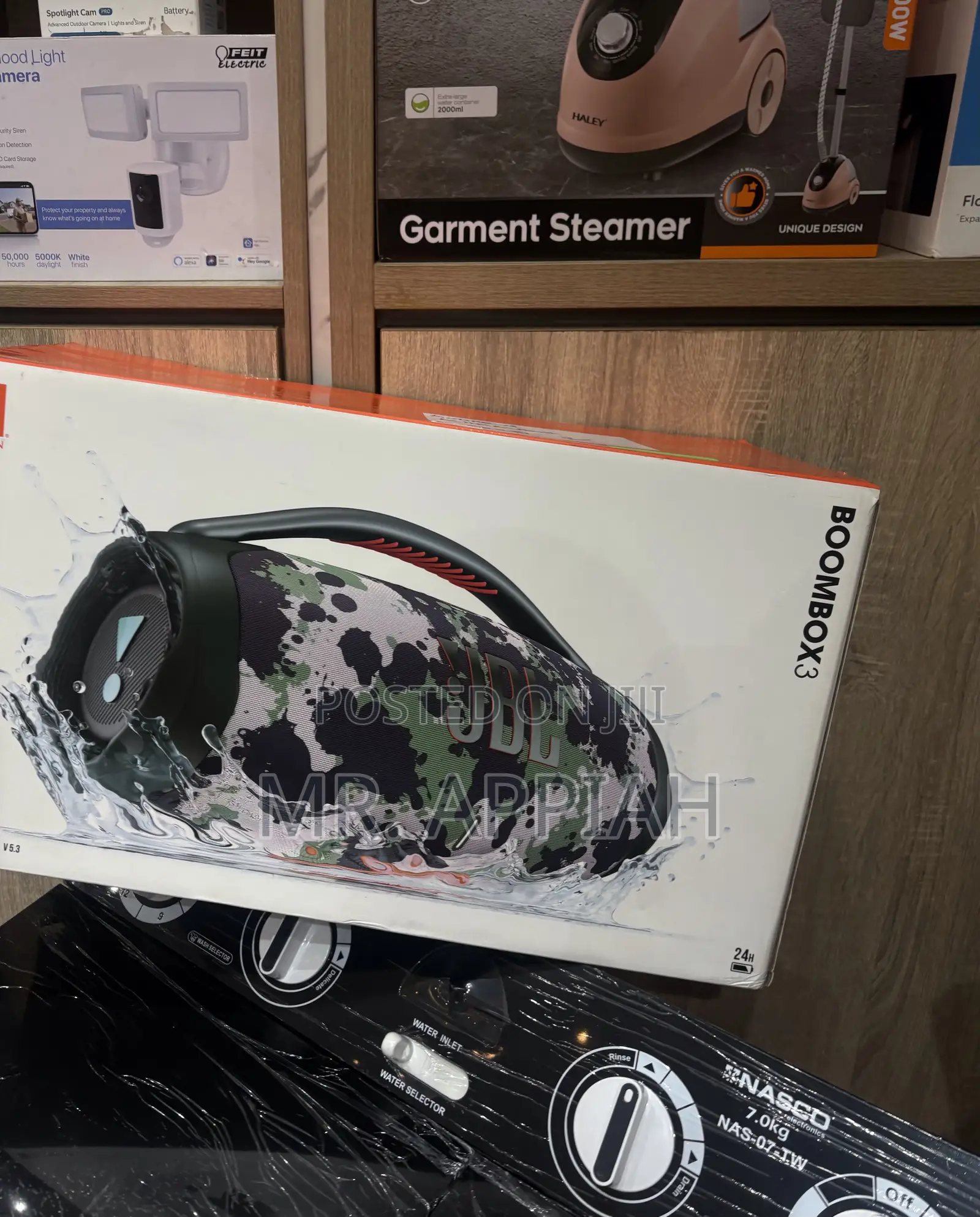 Efficient Quality JBL Boombox 3 Portable Bluetooth Speaker(Waterproof)