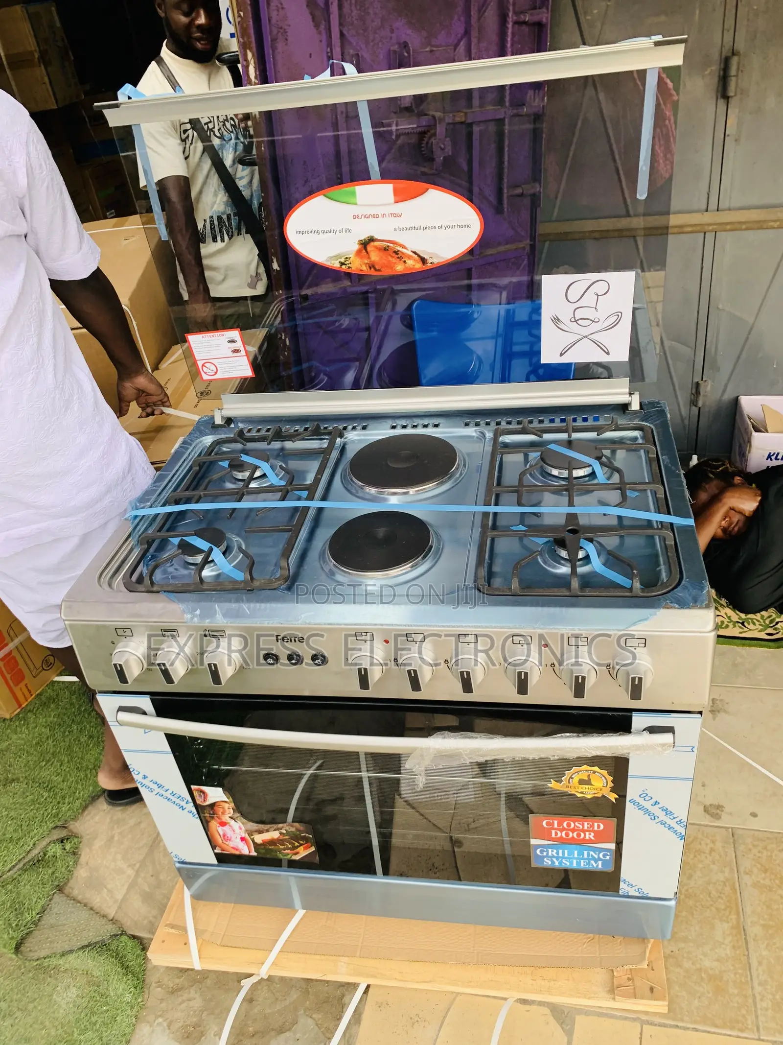Highly Quality Gas Electric Cooker Oven 4-2 60/90 Sliver