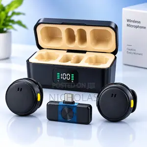 Dual Wireless Magnetic Microphone for YouTube, Vlogging Podcasts