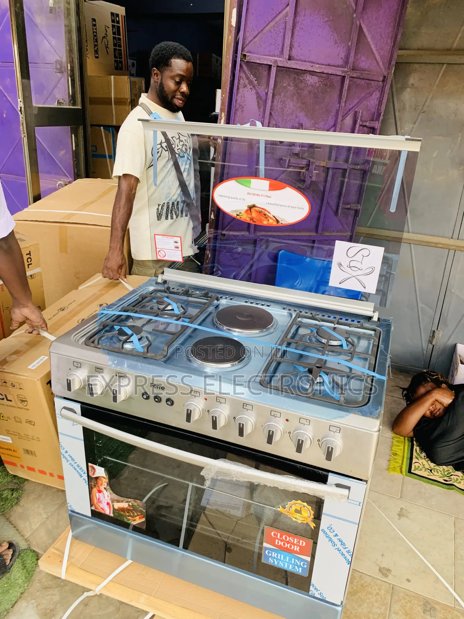Hot  Deals on Gas Electric Cooker Oven Rotisserie 4-2 60/90