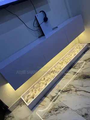 Original Led TV Stand With Modern Stones