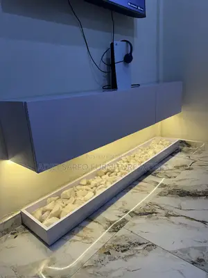 Original Led TV Stand With Modern Stones