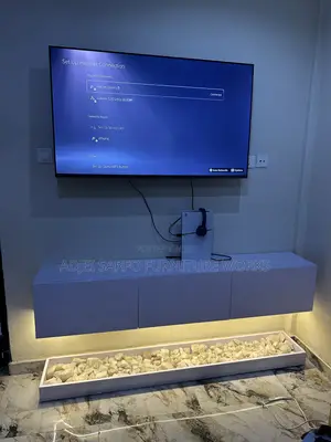 Original Led TV Stand With Modern Stones