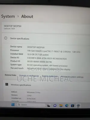Laptop Dell Latitude 7420 32GB Intel Core i7 SSD 256GB
