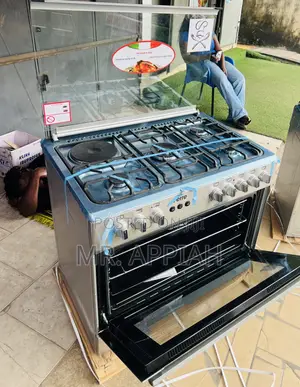 Sleek Ferre 60x90cm Glass Lid 4 Gas + 1 Electric Auto Rotisserie