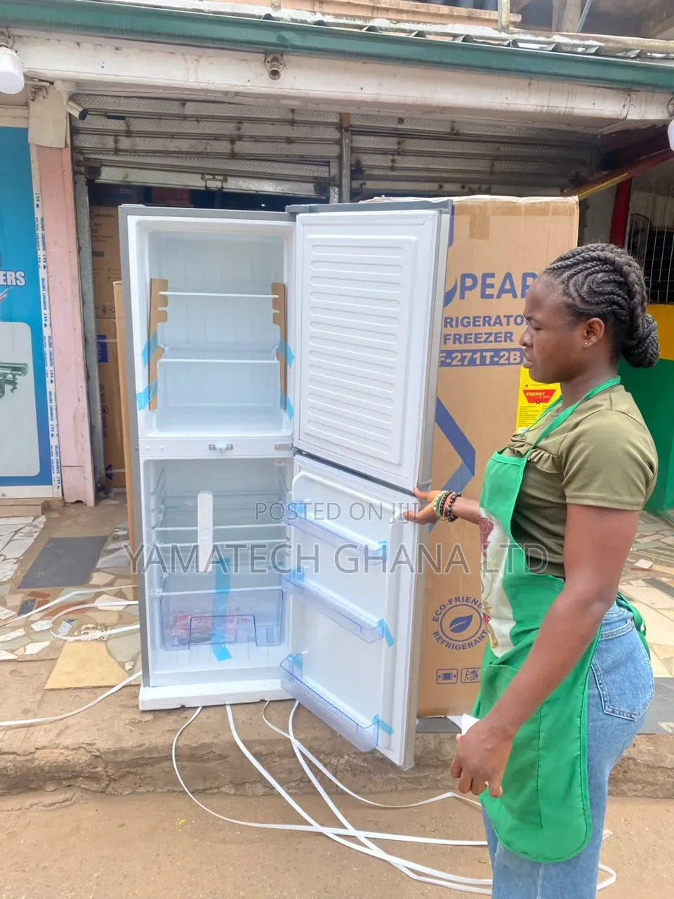 Brand New PEARL 215 Litre Double Door Refrigerator With Top Freezer