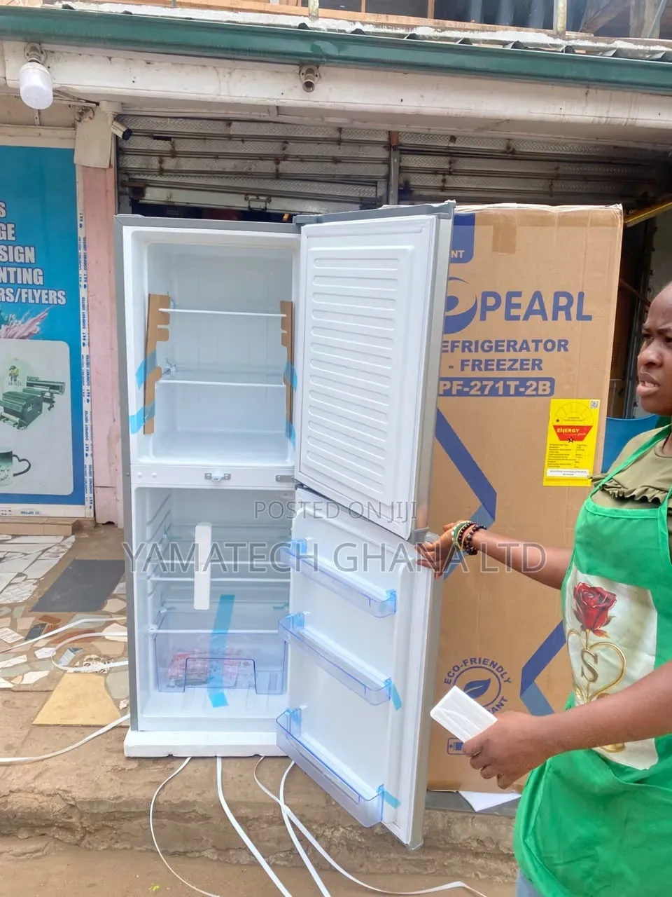 Brand New PEARL 215 Litre Double Door Refrigerator With Top Freezer