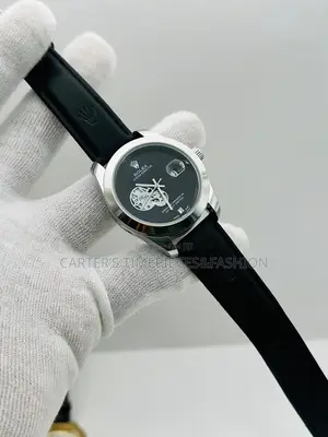 Rolex Leather Watch Unisex