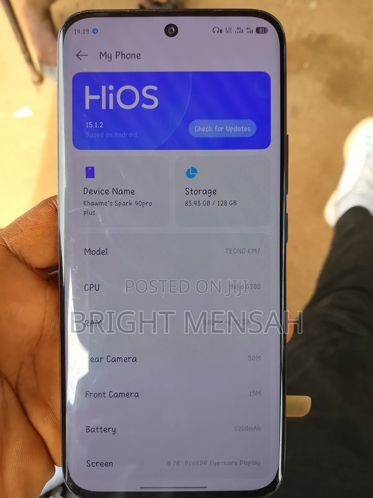 Tecno Spark 40 Pro+ 128 GB Gray
