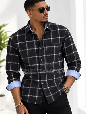 Gentlemen Checked Long Sleeves Shirt M-3xl