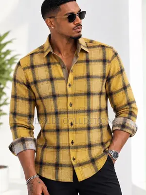 Gentlemen Checked Long Sleeves Shirt M-3xl