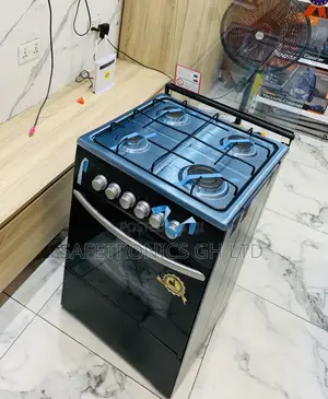 Secure Good Black (50x50) Glass Lid 4 Gas Volcano Oven Cooker