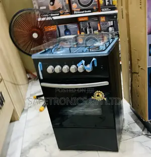 Highly Recommended Volcano 50 by 50 4 Gas Black Oven Cooker