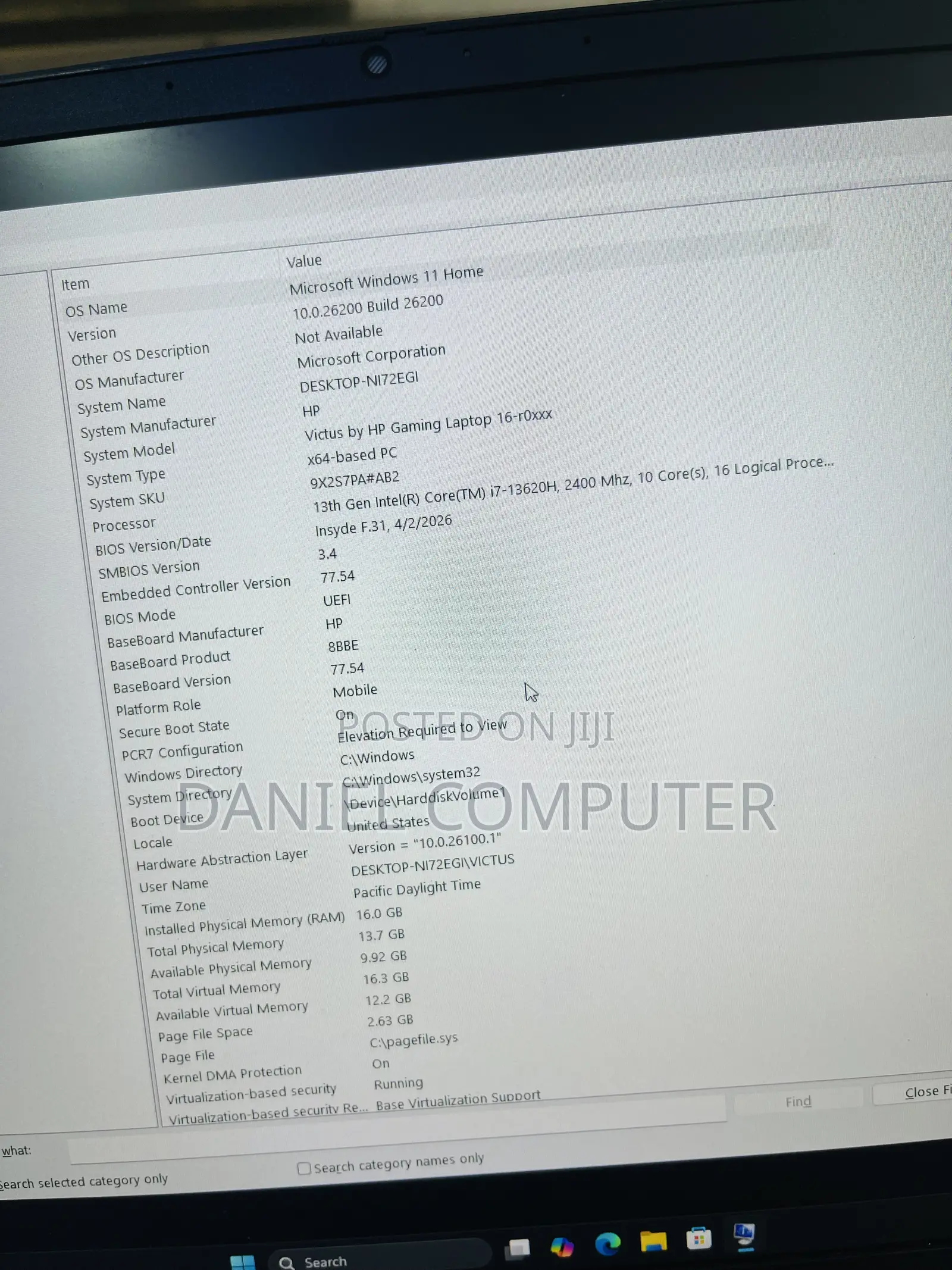 New Laptop HP Victus 16 16GB Intel Core i7 SSD 512GB