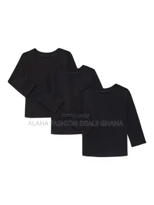 Garanimals Baby Girls Long-Sleeve Solid Tees, 3-Pack,