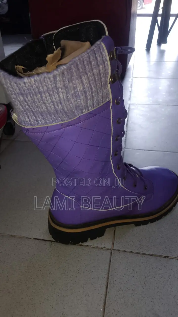 Purple High Top Boots Size 39