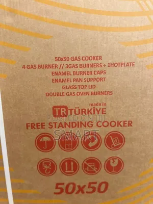 Untek 50×50 Gas Cooker. 4 Burner