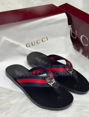 Men’s Original Gucci 3 Straps Slippers
