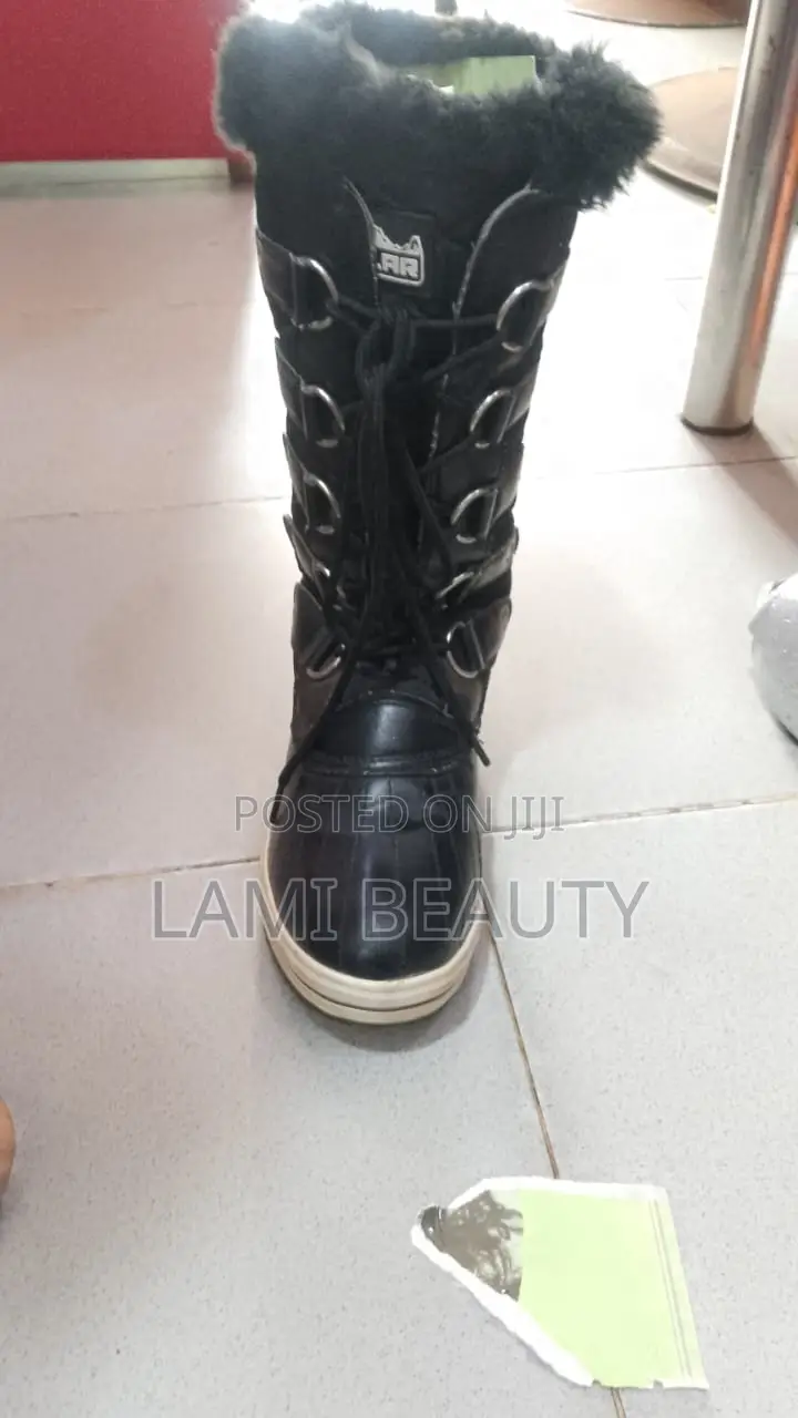 Black High Top Boots Size 39