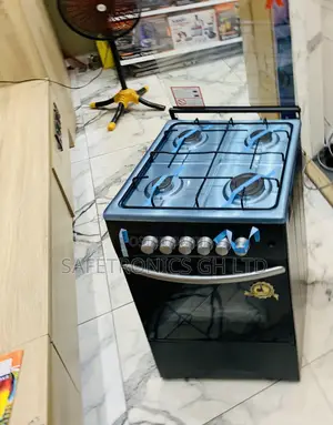 Just Purchase Volcano Glass (50*50) 4 Gas Cooker Black Oven
