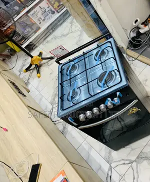 Just Purchase Volcano Glass (50*50) 4 Gas Cooker Black Oven