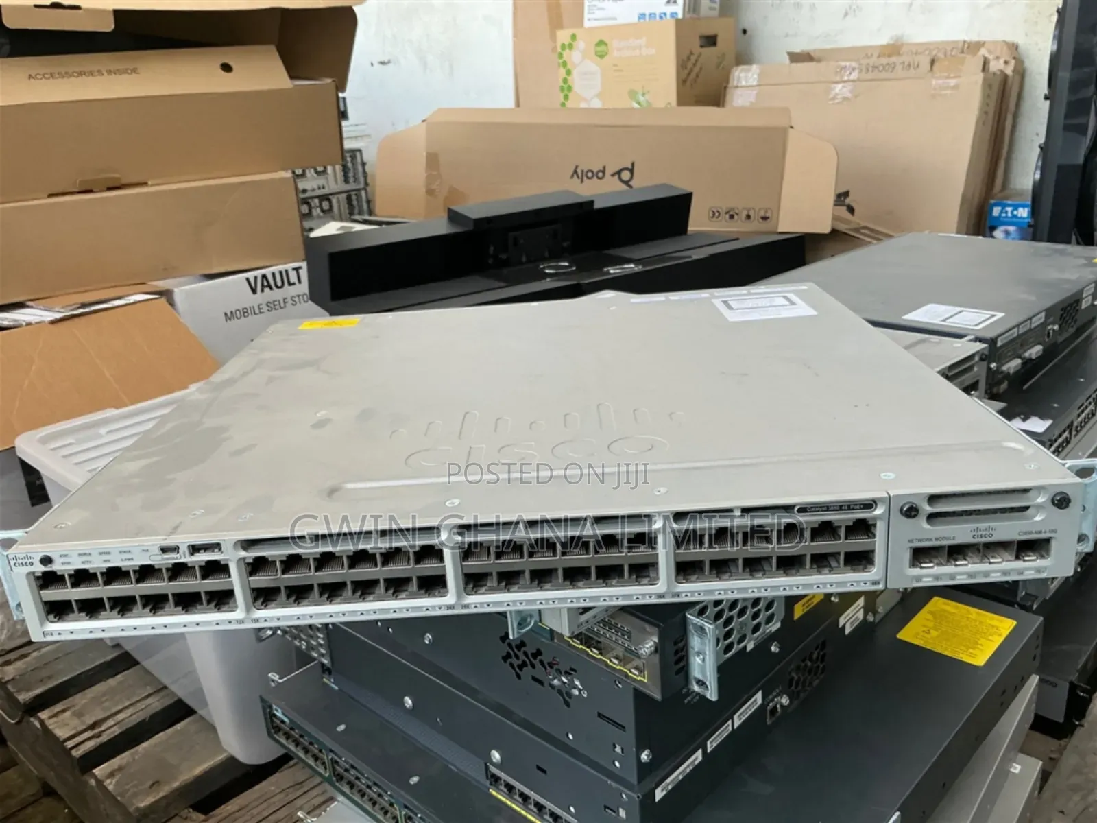 Cisco Catalyst C3850-48t-S .48port Gigabit Switch+ 2x10GB +2x1gb Sfp.