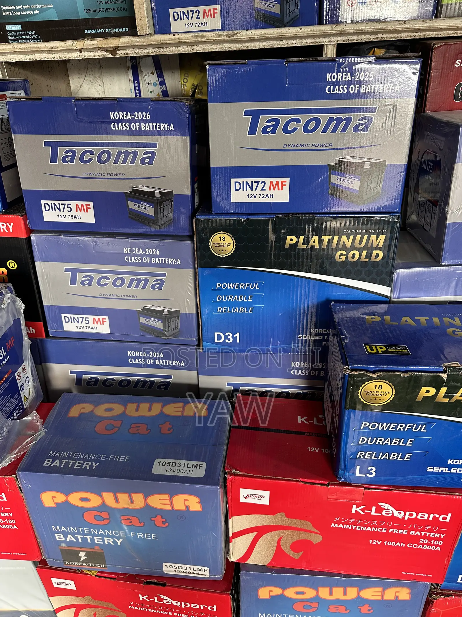 Quality Batteries Available: Tacoma, Amaron, Visca Power and Gold Star