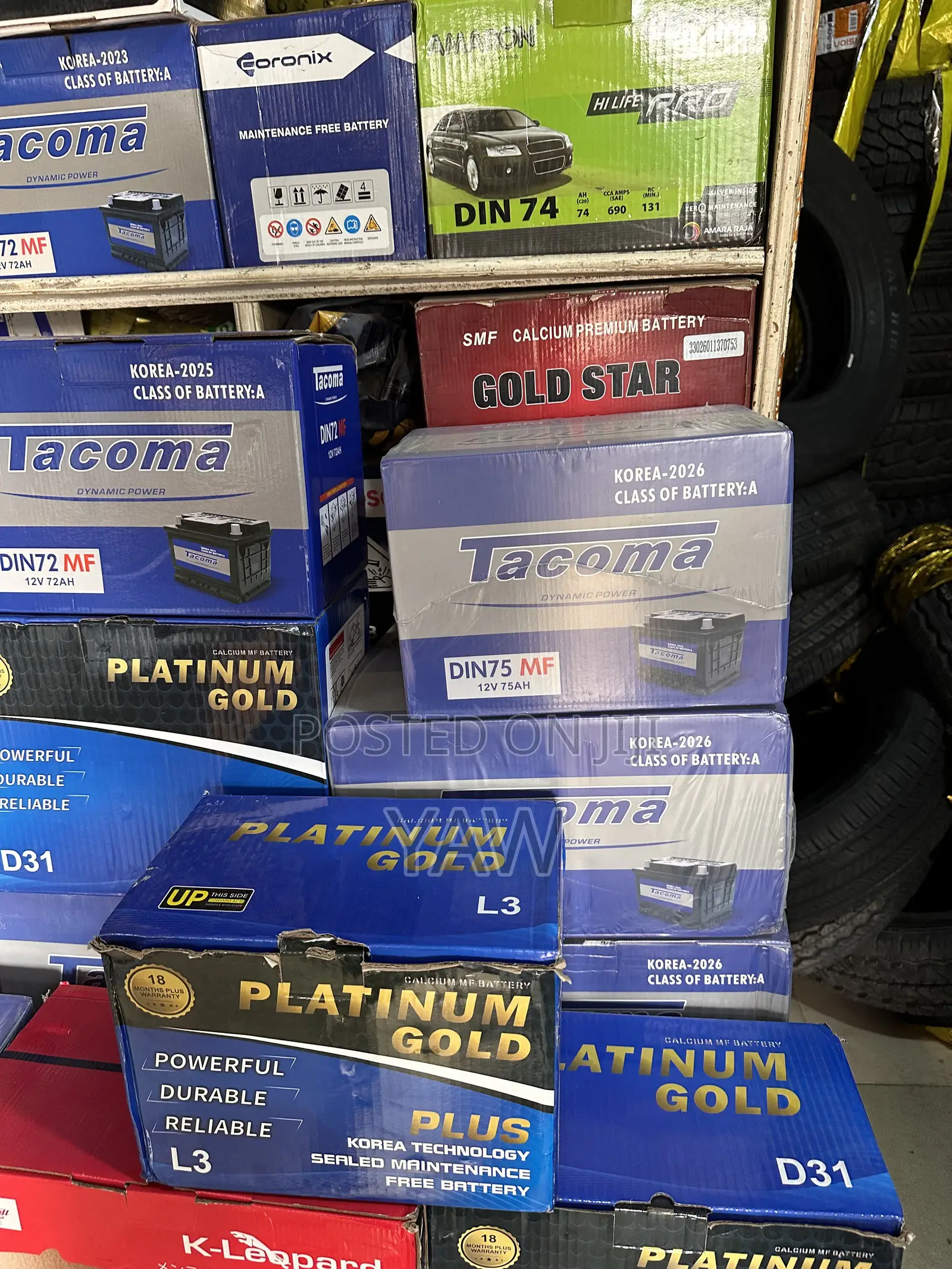 Quality Batteries Available: Tacoma, Amaron, Visca Power and Gold Star