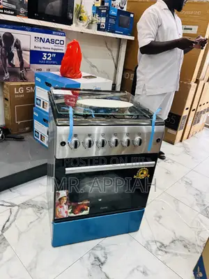 Super Adorable Ferre 60x60cm Glass Lid 4 Gas Cooker(Glass Lid).