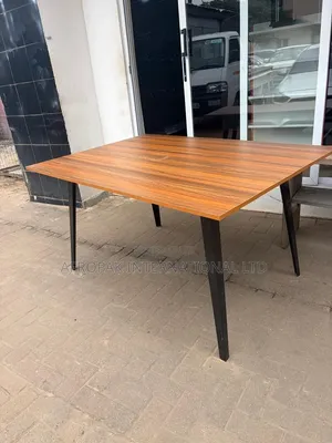 Wood and Metal Dining Table