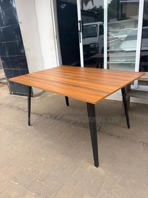 Wood and Metal Dining Table