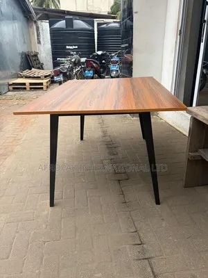 Wood and Metal Dining Table