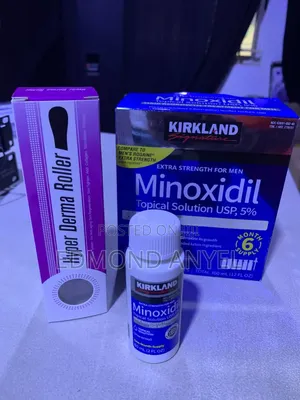 Original Kirkland Minoxidil 5%, US Made, Derma Roller for Men