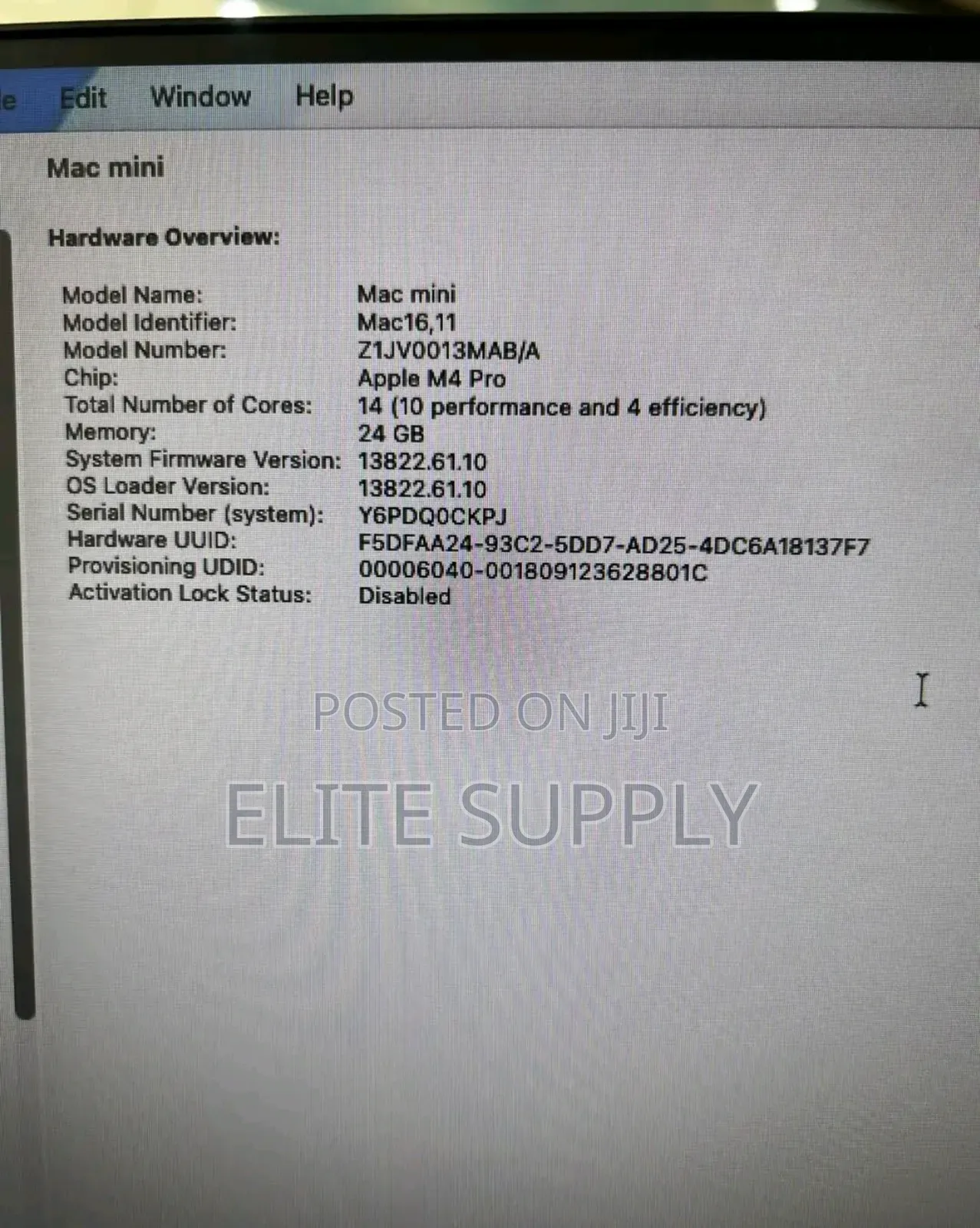 New Desktop Computer Apple Mac Mini M4 Pro 24GB Apple M4 Pro SSD 1T