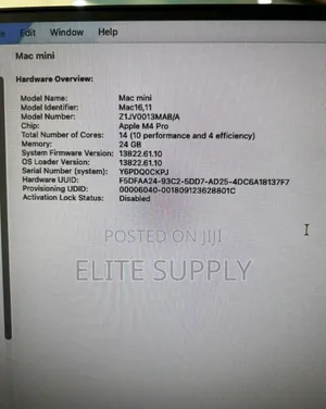 New Desktop Computer Apple Mac Mini M4 Pro 24GB Apple M4 Pro SSD 1T