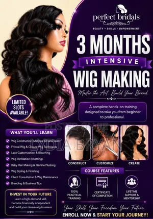 2 Months Intensive Wig Making