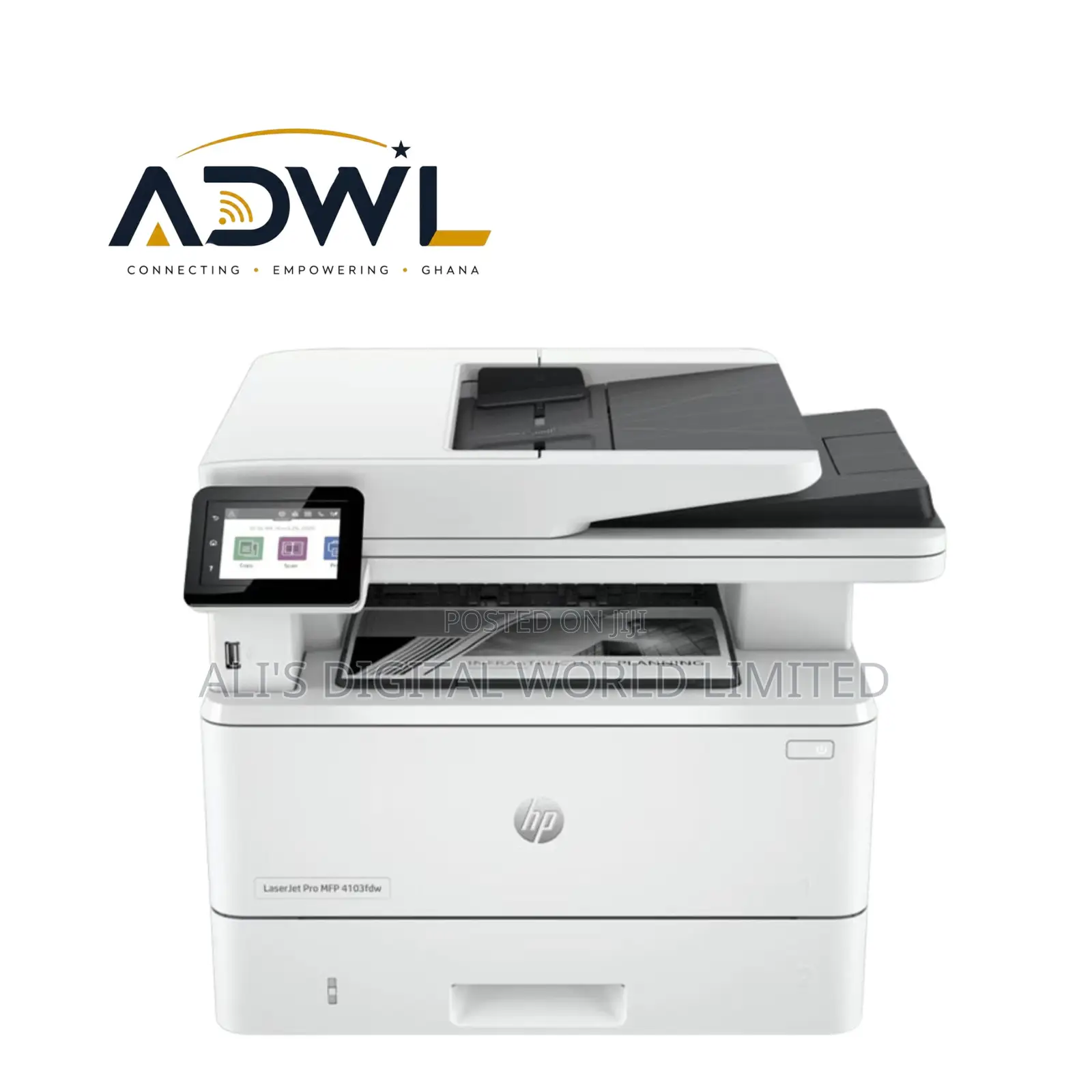 HP LaserJet M4103FDW Print, Scan, Copy, Duplex/Wireless/ Black Printer