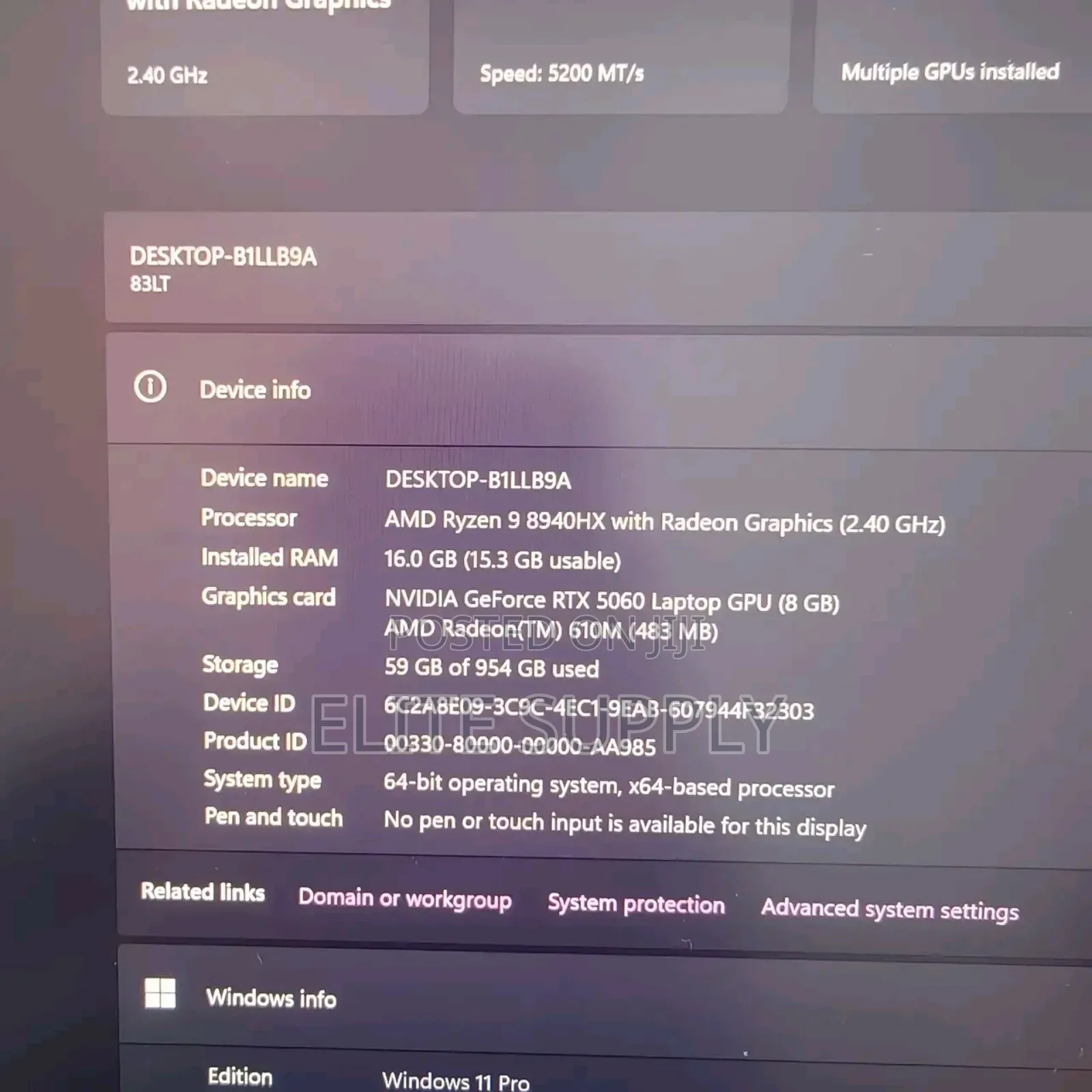 New Laptop Lenovo Legion 9 16GB AMD Ryzen 9 SSD 1T