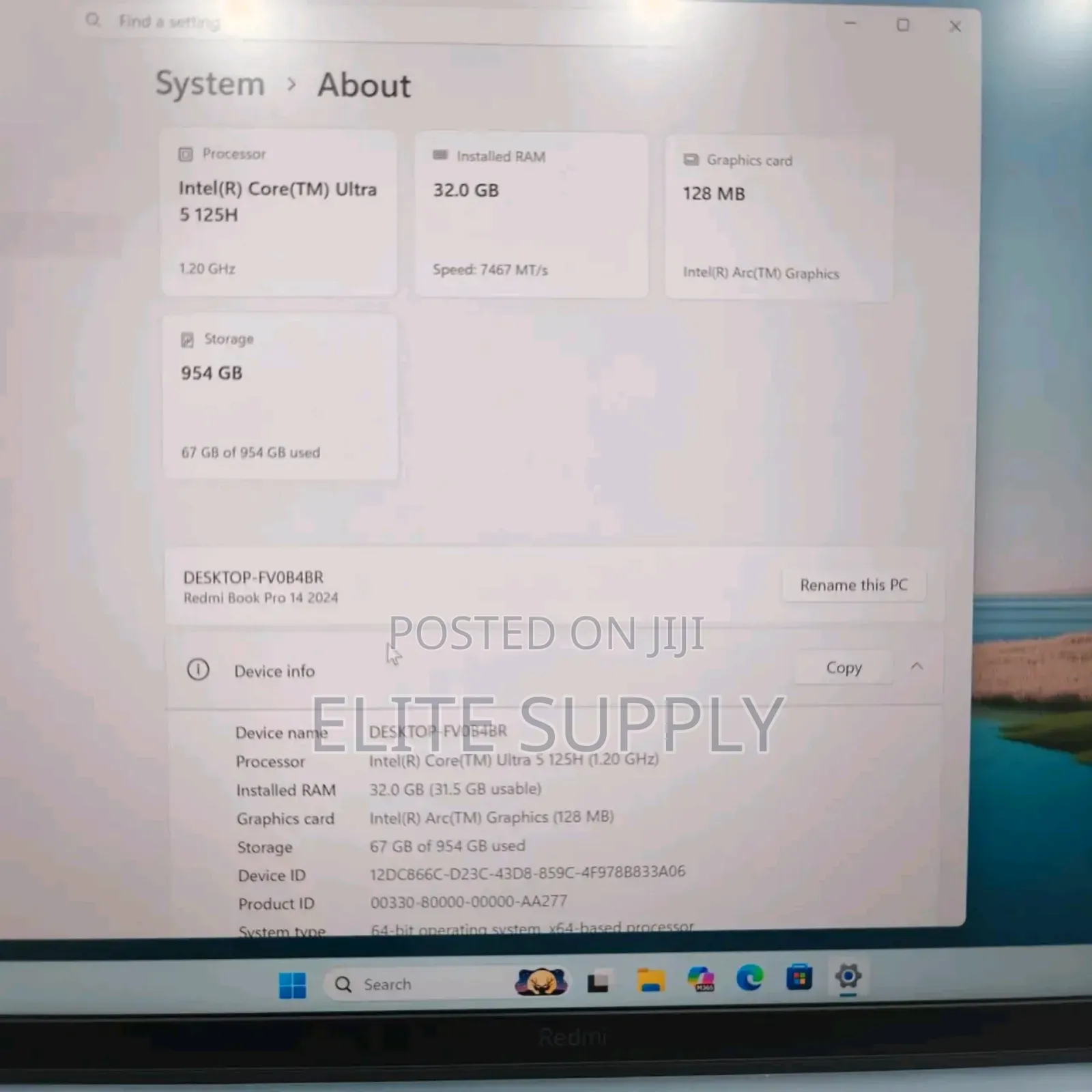 New Laptop Xiaomi Mi Gaming 32GB Intel Core Ultra 5 SSD 1T
