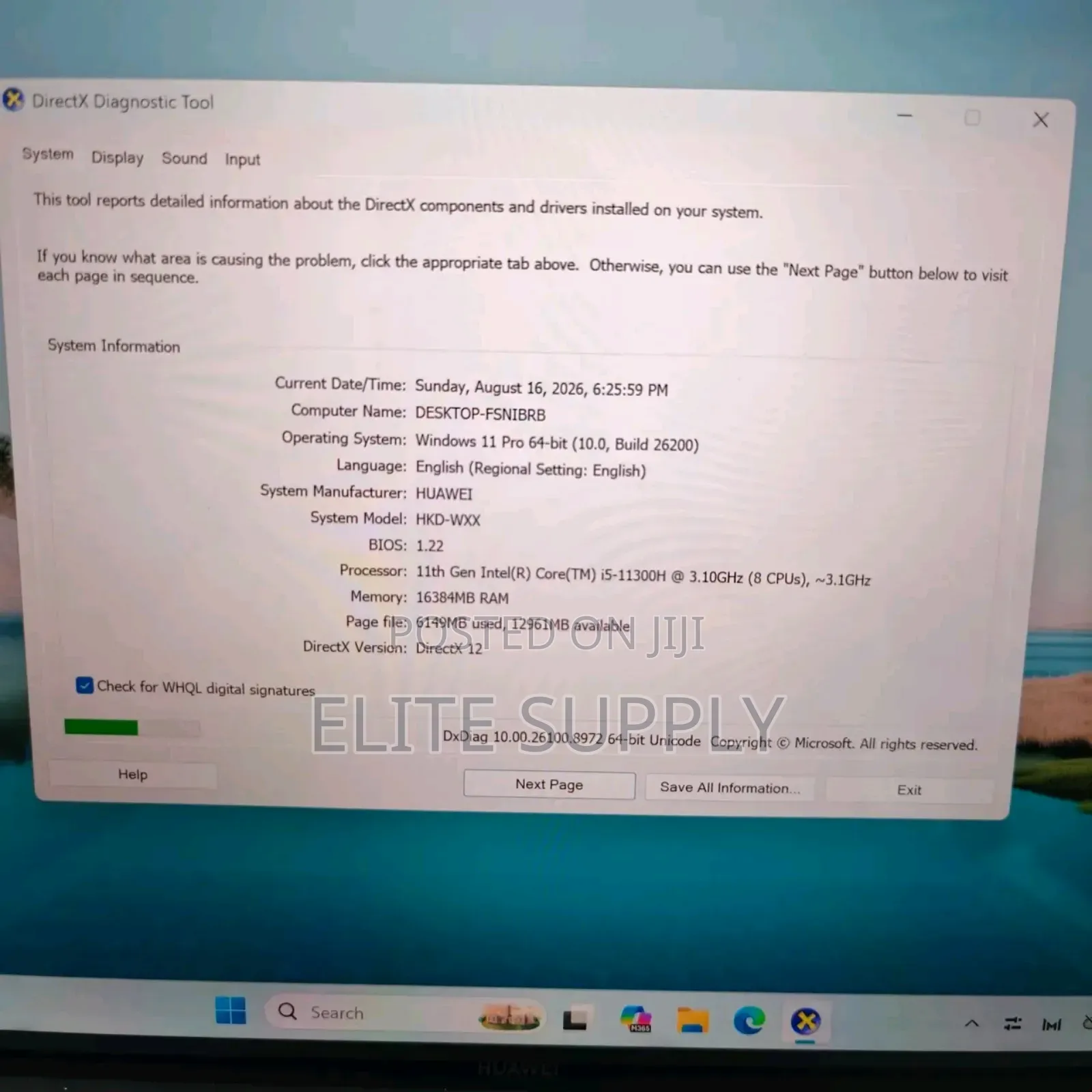 New Laptop Huawei MateBook 13 WRT-W19E 16GB Intel Core i5 SSD 512GB