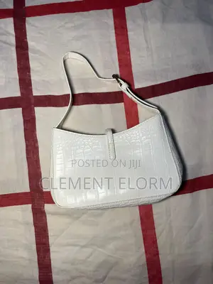YSL White Leather Bag