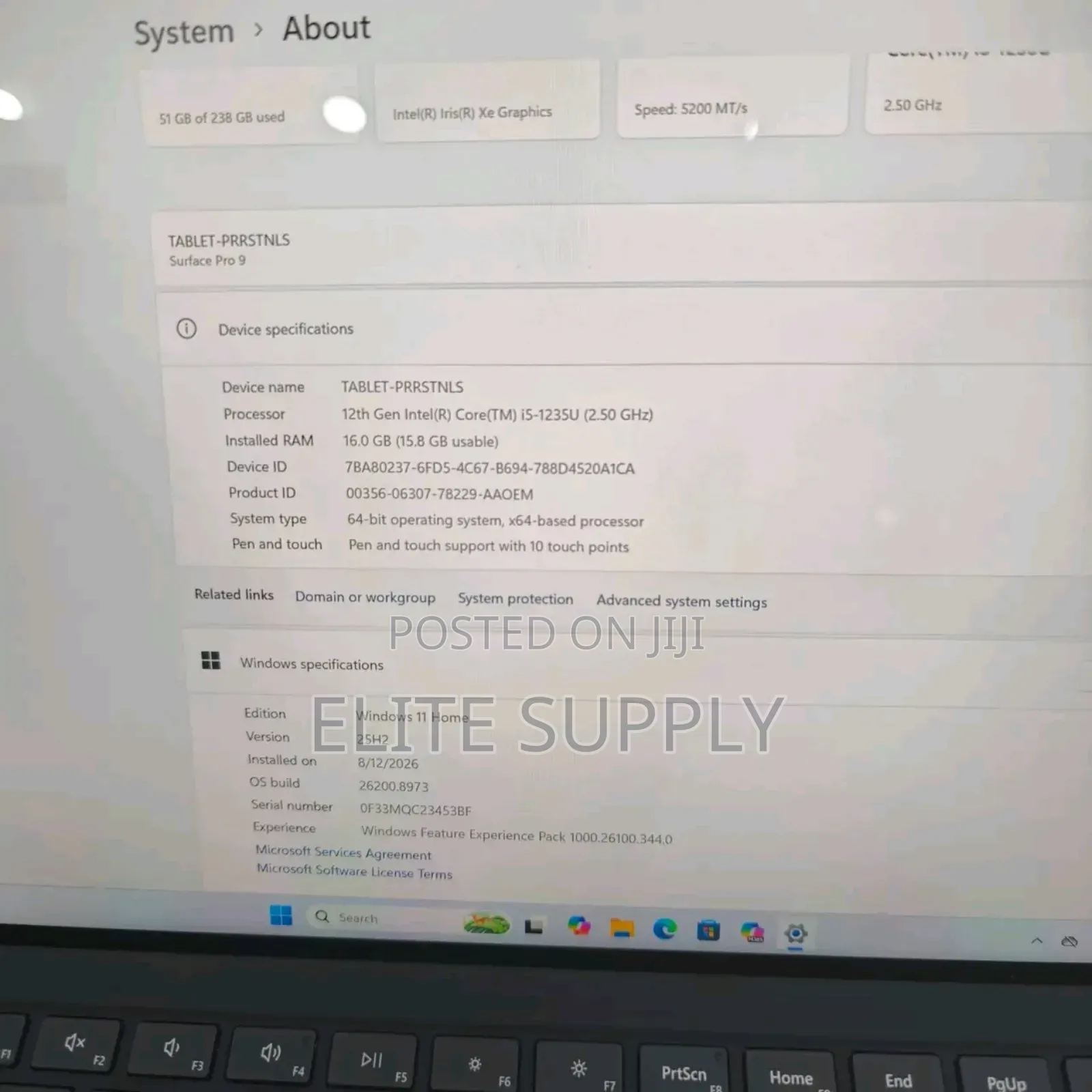 New Laptop Microsoft Surface Pro 8 16GB Intel Core i5 SSD 512GB