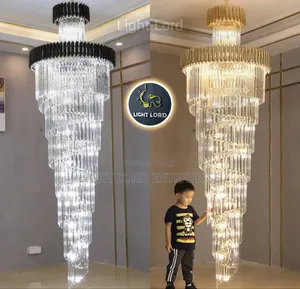 Villa 700mmx2100mm 10layer Crystal Chandelier Light