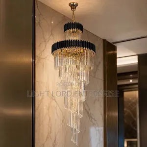 Villa 700mmx2100mm 10layer Crystal Chandelier Light