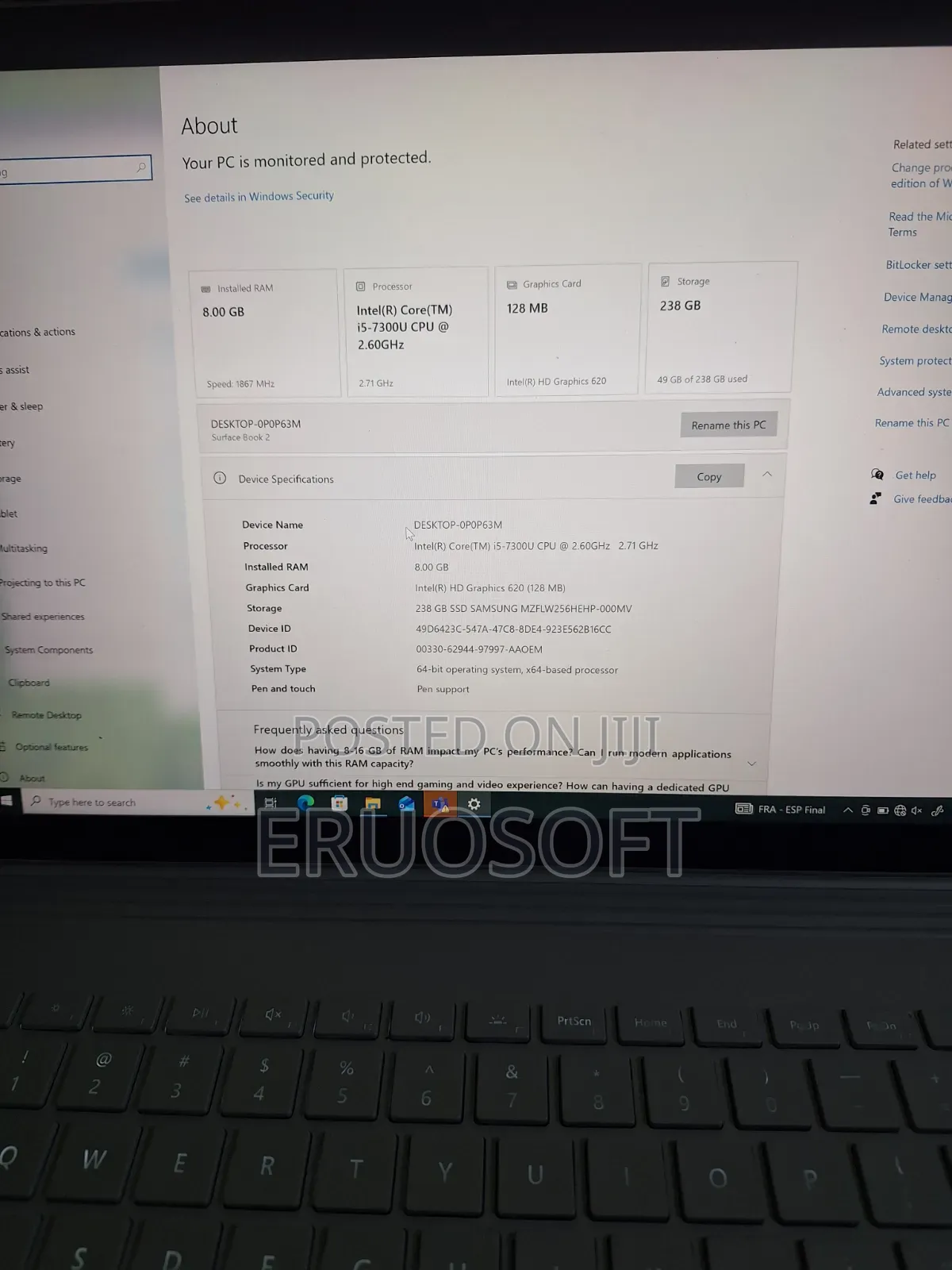 Laptop Microsoft Surface Book 2 8GB Intel Core i5 SSD 256GB