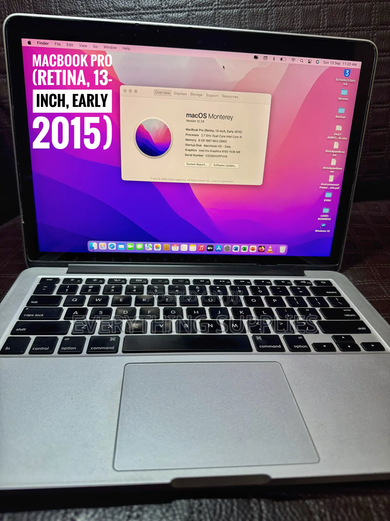 Laptop Apple MacBook Pro 2015 8GB Intel Core i5 SSD 256GB