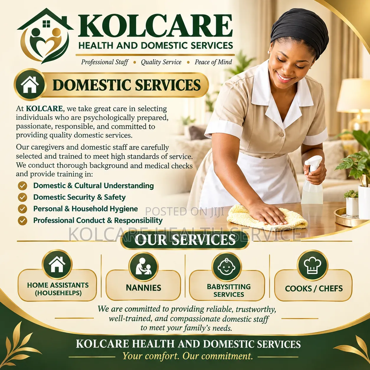 Contact Us for Well Trained Househelps, Nannies and Cleaning Services