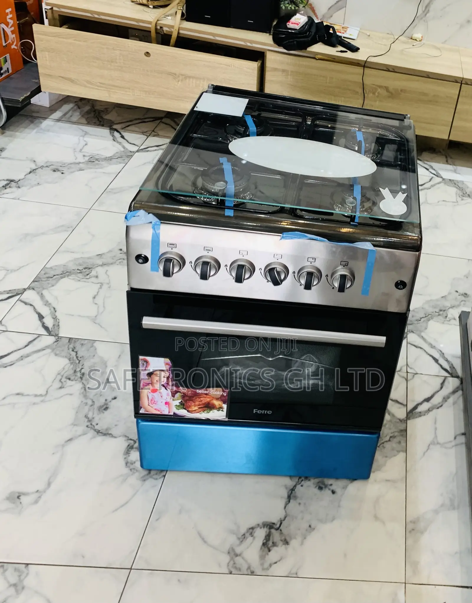 Check Out Auto Ignition Ferre (60x60) 4 Burner Oven Gas